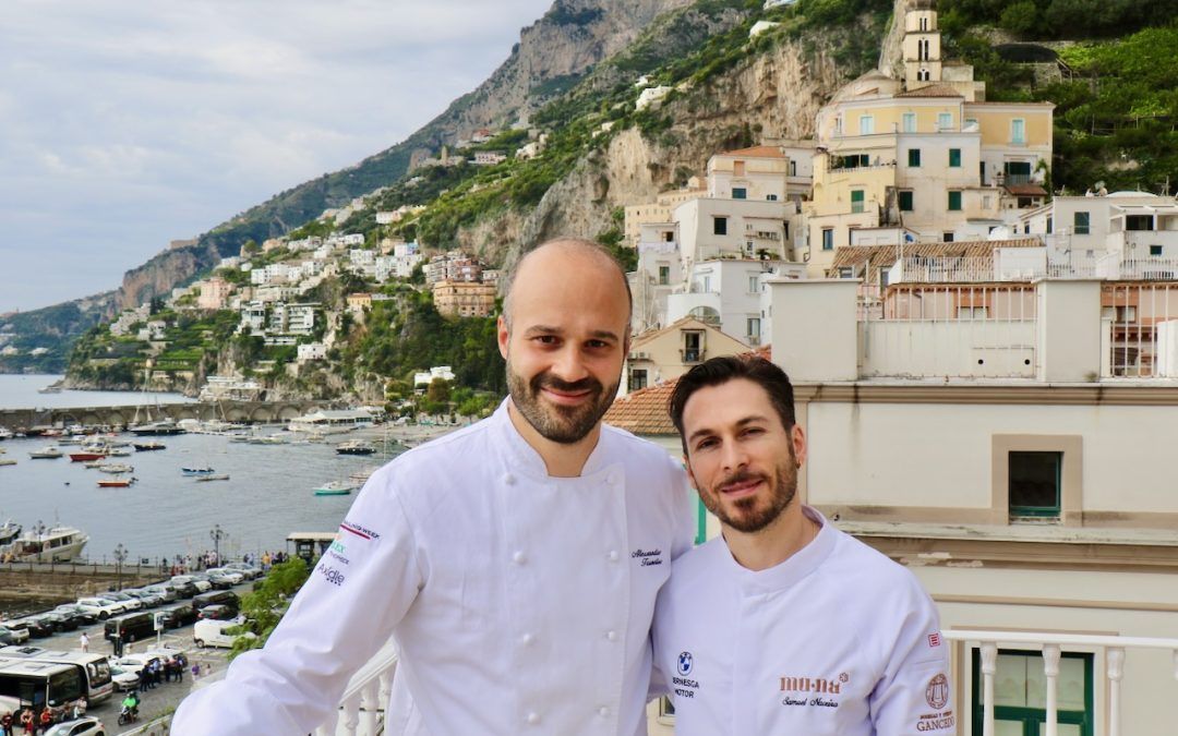 Los chefs Samuel Naveira y Alessandro Tormolino unieron sus cocinas en una cena irrepetible en Amalfi.